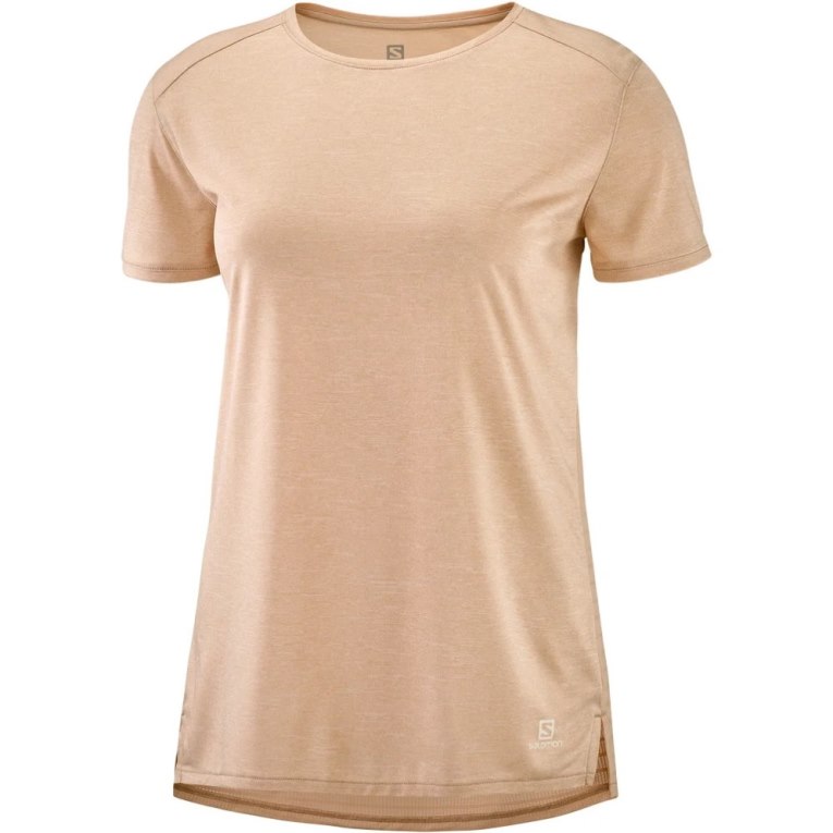 Salomon Outline Summer Short Sleeve Women's T-Shirts Coral | CA 98I27